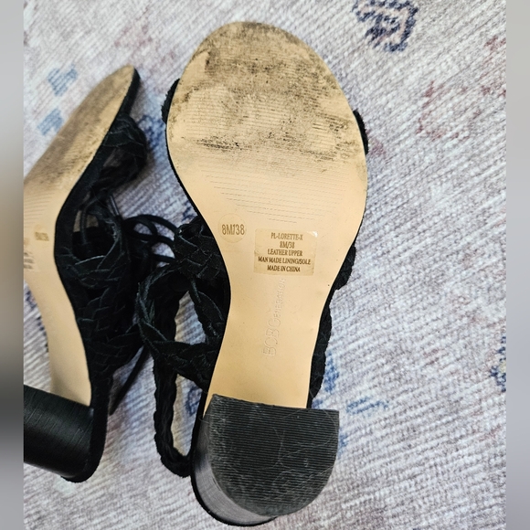 MOVING SALE BCBGeneration Lorette-X Black Suede Lace Up Sandals Size 8M - Picture 12 of 12